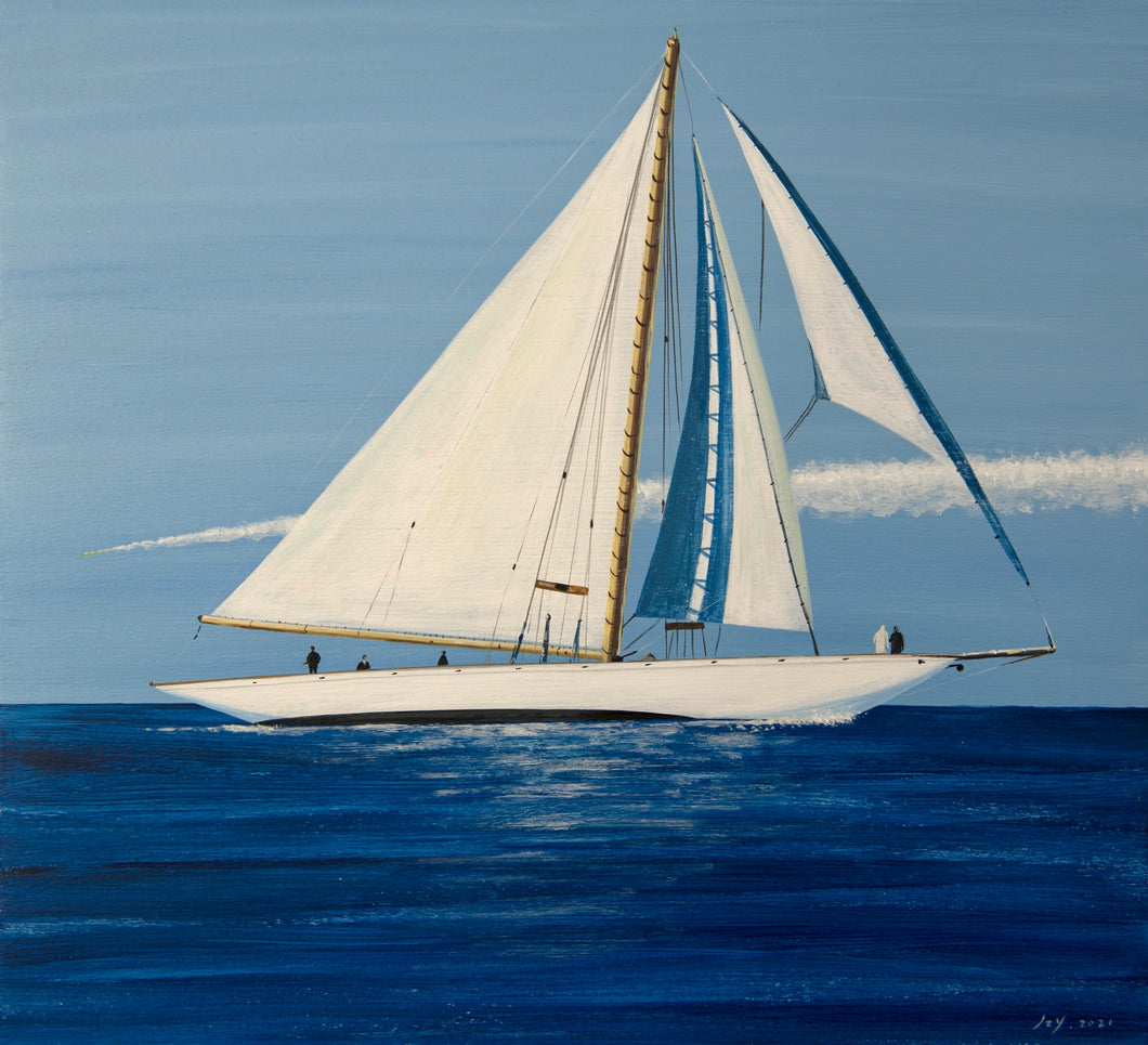 Guests on white sails
